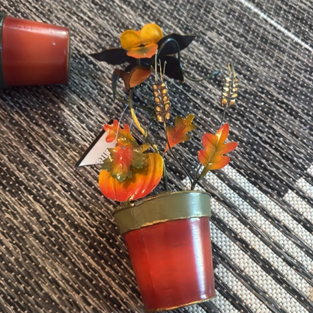 Colorful Metal Flower Pot Set (NWT)